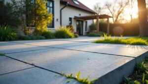 Prévenir les dégâts du gel sur une terrasse en masse béton