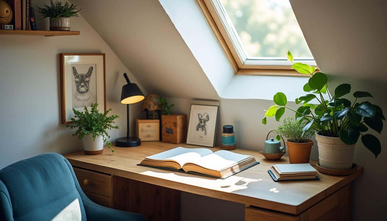 Créer un coin bureau fonctionnel sous une soupente : astuces et inspirations