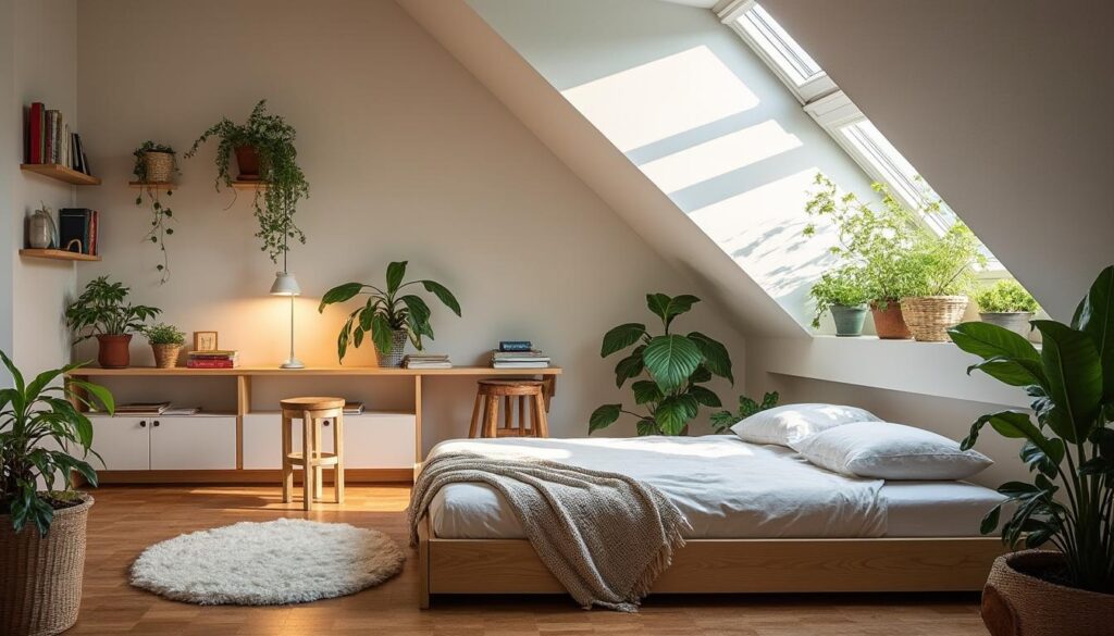 Idées d’aménagement pour optimiser une chambre sous soupente