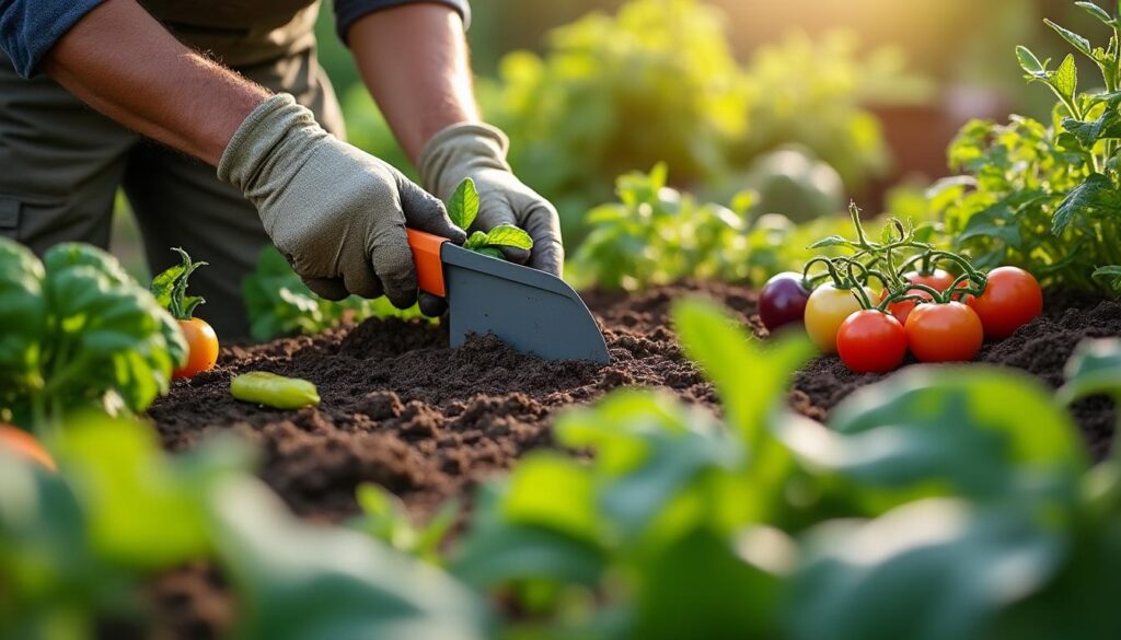 Quelle méthode de jardinage biologique appliquer au potager avec une binette ?