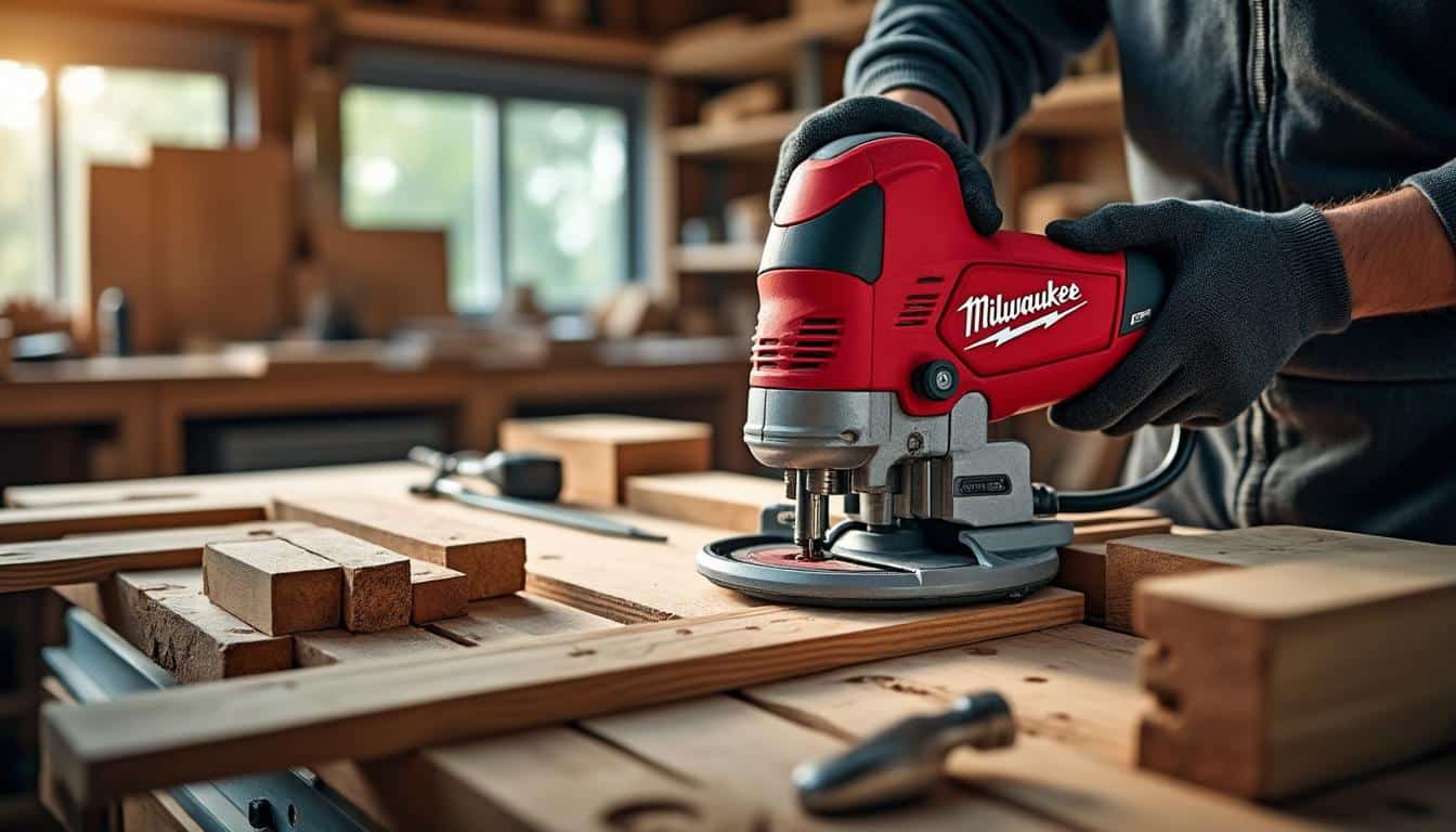 Illustration: Découvrir les caractéristiques techniques et accessoires compatibles avec la scie plongeante Milwaukee