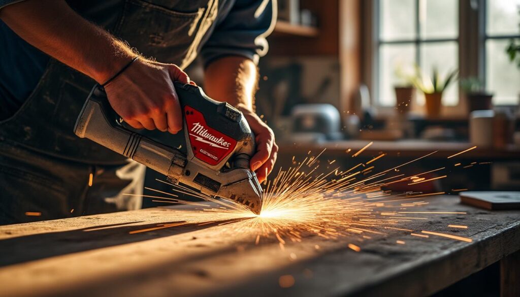 Scie plongeante Milwaukee : précision et puissance pour pros