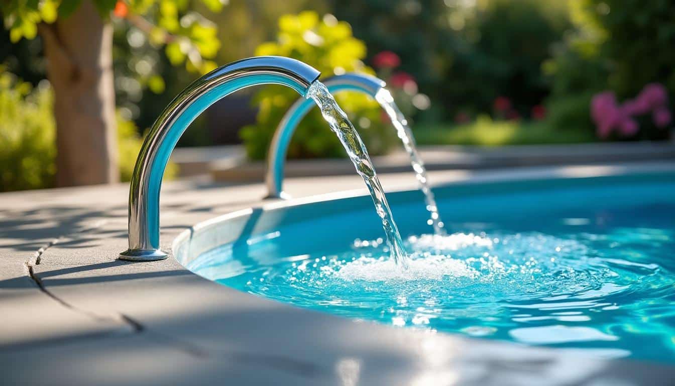 Illustration: Découvrez les types et matériaux des fontaines adaptées aux piscines hors sol