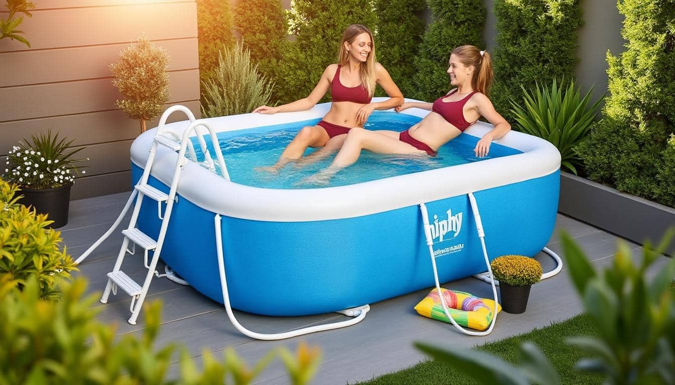 Illustration: Un format compact et malin pour profiter d’une mini piscine coque 3x2