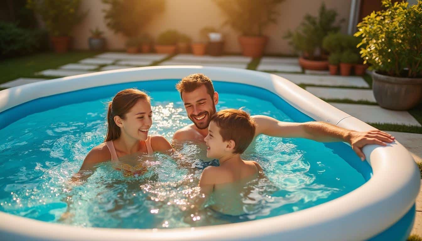 Mini piscine coque 3x2 hors-sol : installation facile et gain de place