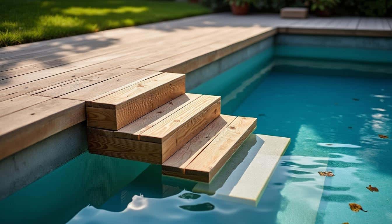 Illustration: Comprendre les caractéristiques d’un escalier en bois pour piscine