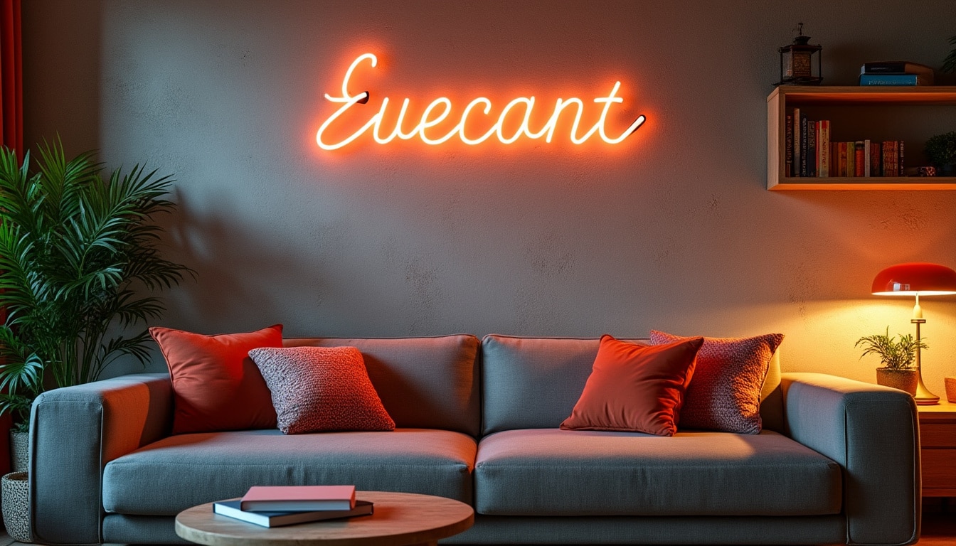 Applique néon : éclairage mural design et performant pour intérieur